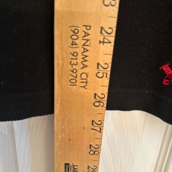 Quacker Factory Womens Polo 1X Plus Lobster Black Red Button Up Top Short Sleeve - Picture 7 of 7